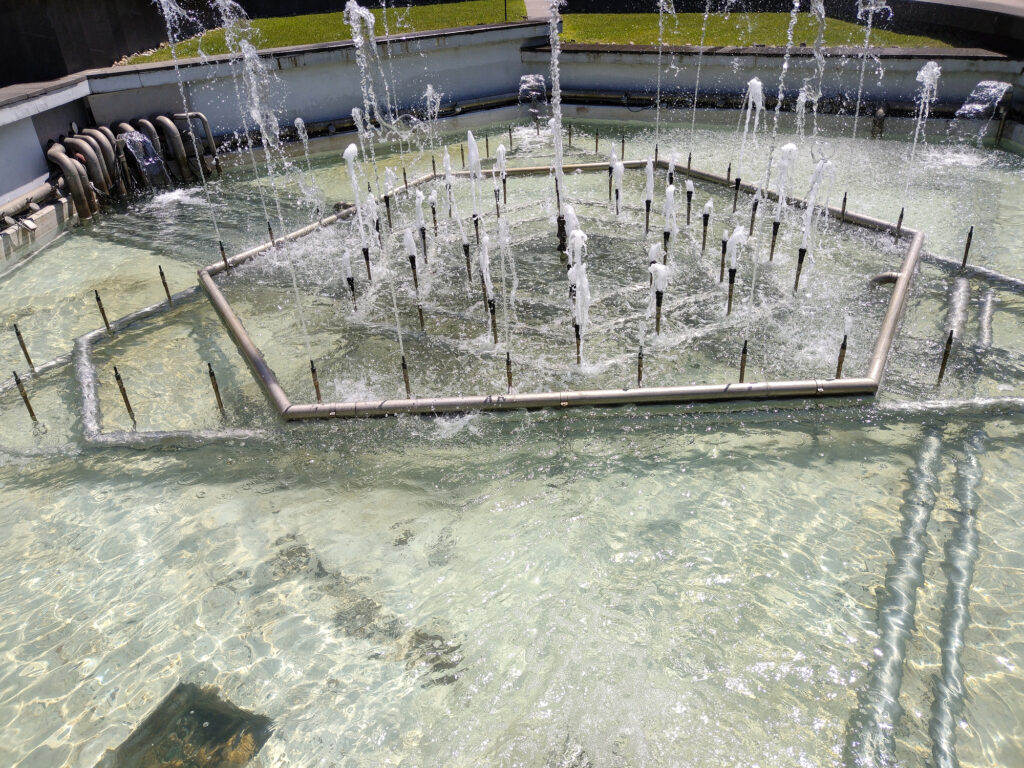 Ugelli per getti d'acqua in fontana urbana