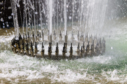 Ugelli per getti d'acqua in fontana urbana