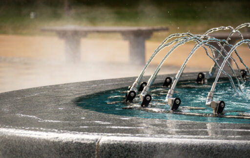 Ugelli per getti d'acqua in fontana urbana