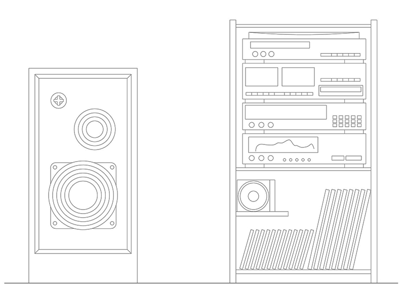 Mobile impianto stereo anteprima dwg Archweb