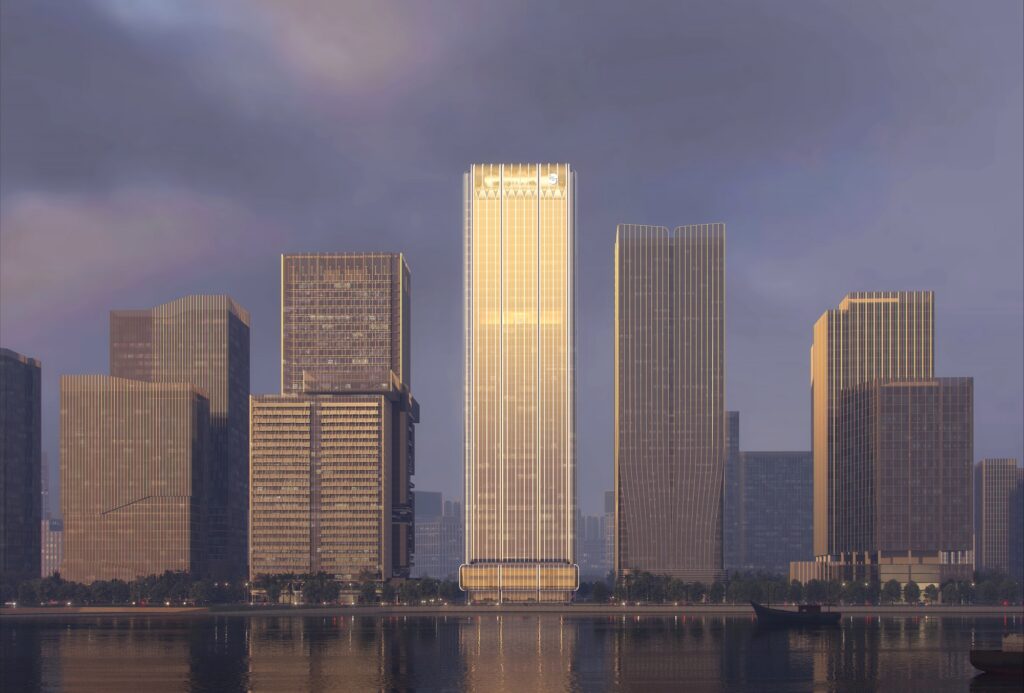 Torre Yuekai Asset Management a Guangzhou (Cina) progettata dallo studio di architettura e design Aedas