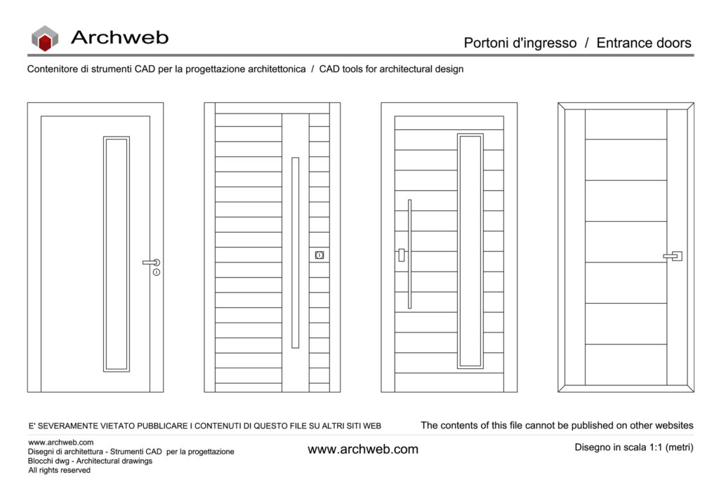 Portoni ingresso dwg Archweb