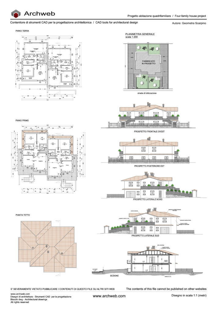 Residenza multifamiliare 02 dwg Archweb