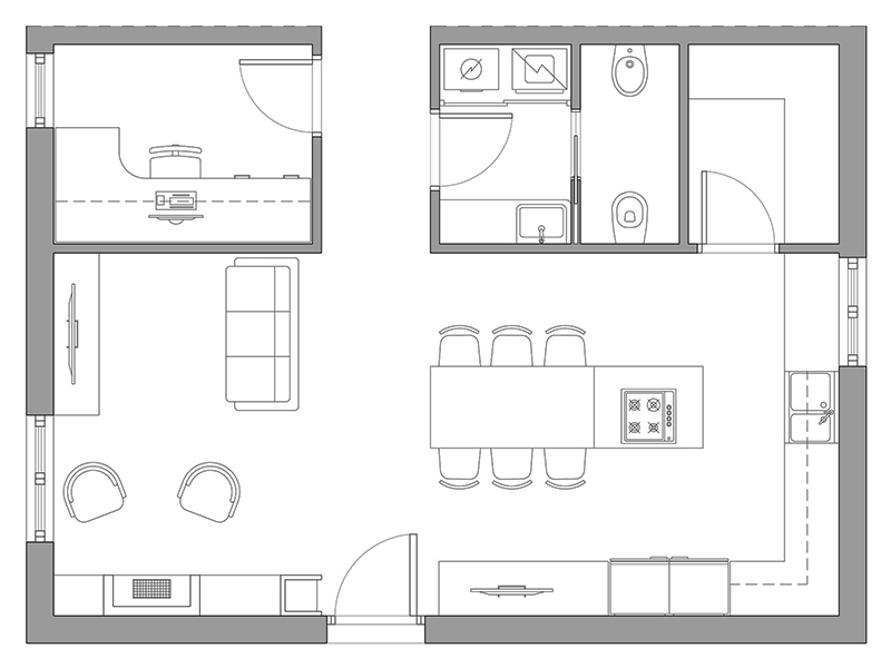 Zona giorno dwg 09 anteprima Archweb