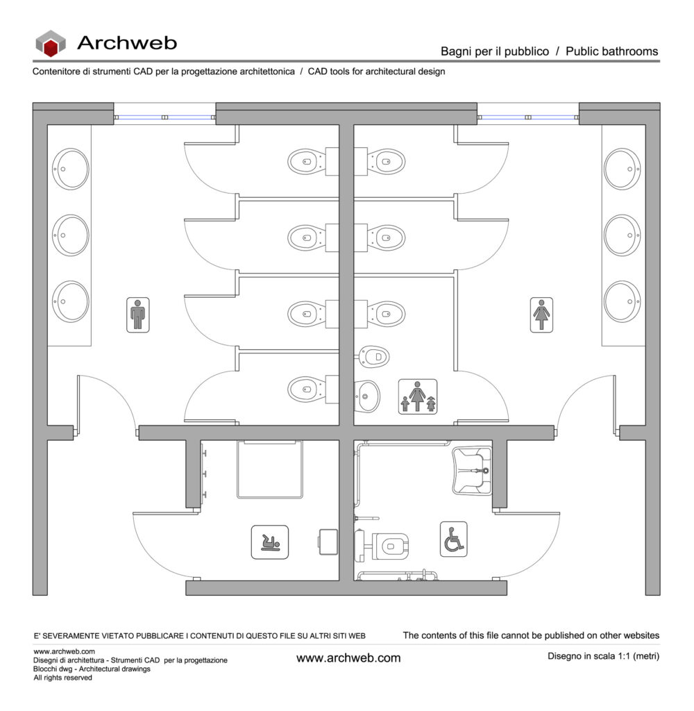 Bagni pubblici pianta 15 dwg Archweb