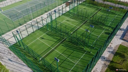 Campo di Padel foto con il drone