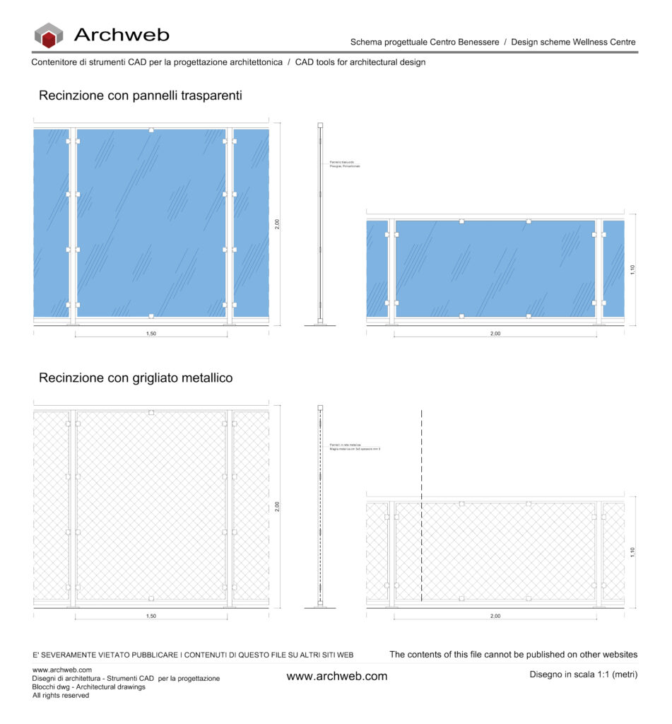 Campo bocce recinzione dwg Archweb