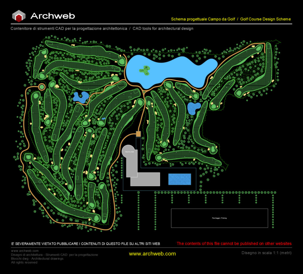 Campo golf 02 cad Archweb