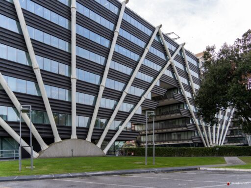 Edificio uffici Esso a Roma-Magliana di Julio Lafuente