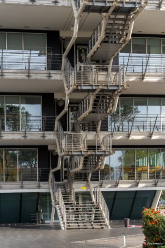 Edificio uffici Esso a Roma-Magliana di Julio Lafuente