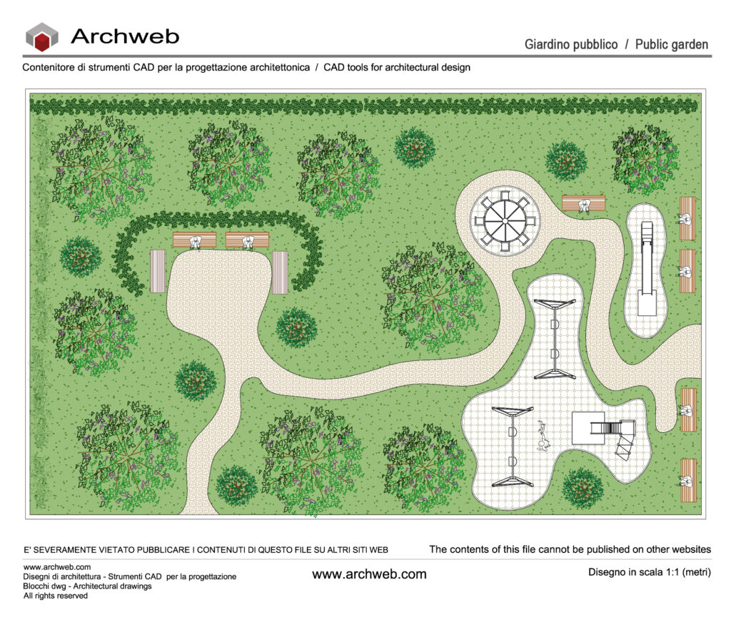 Giardino pubblico 12 dwg Archweb