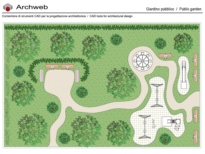 Giardino pubblico 12 anteprima dwg Archweb
