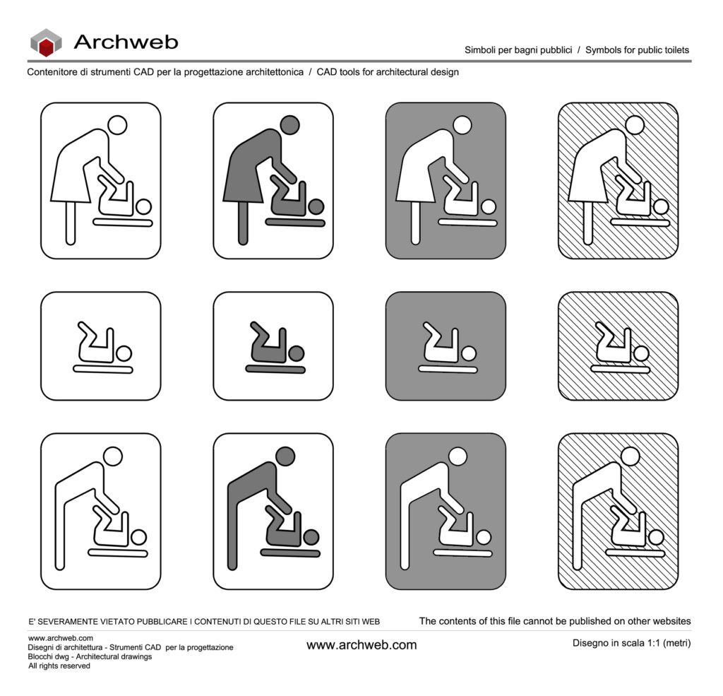 Simbolo fasciatoio dwg cad Archweb