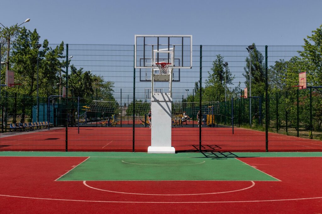 Basketball court photography