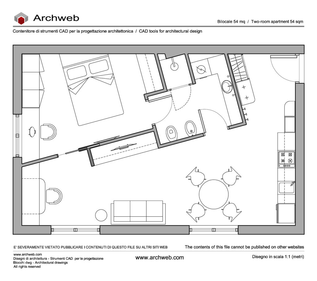 Bilocale dwg 09 cad Archweb