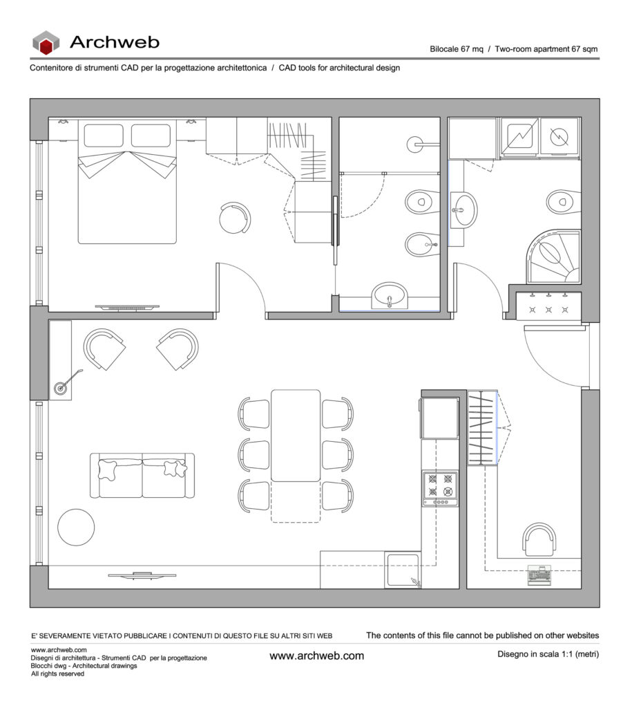 Bilocale dwg 10 cad Archweb