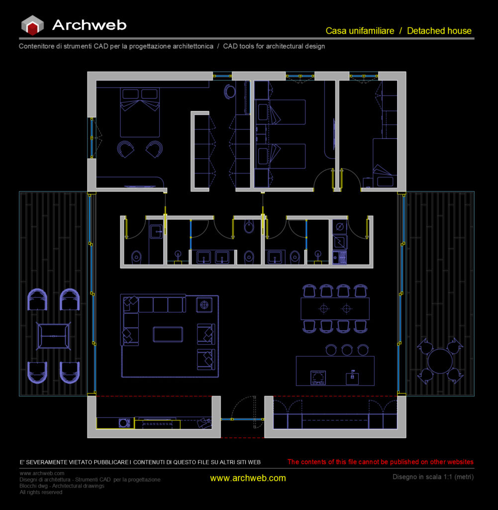 Casa unifamiliare 04 cad Archweb