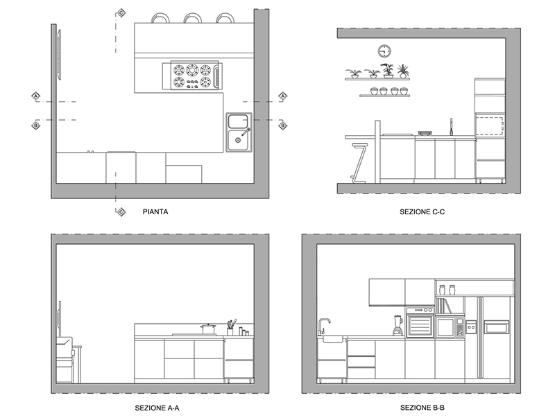 Progetto cucina 05 anteprima dwg Archweb