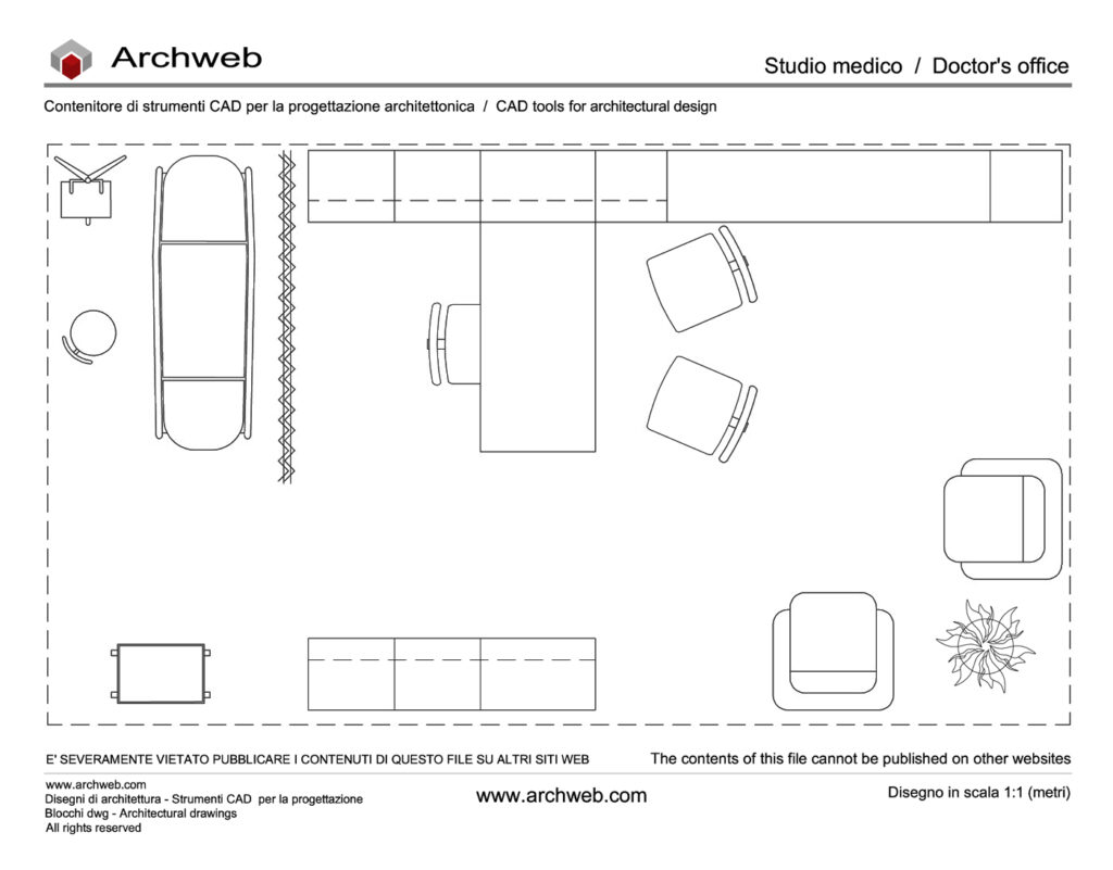 Studio medico 01 dwg cad Archweb