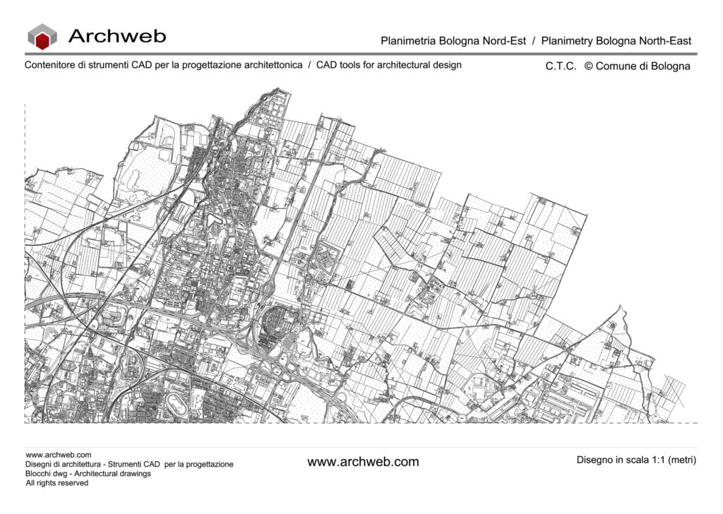 Bologna Nord-Est planimetria dwg Archweb