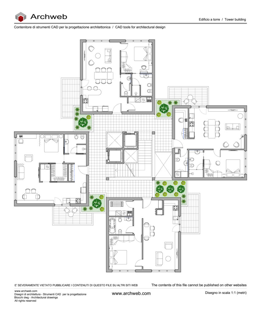 Edificio a torre 04 dwg Archweb