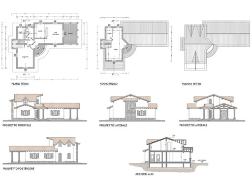 Progetto villetta con mansarda anteprima dwg Archweb