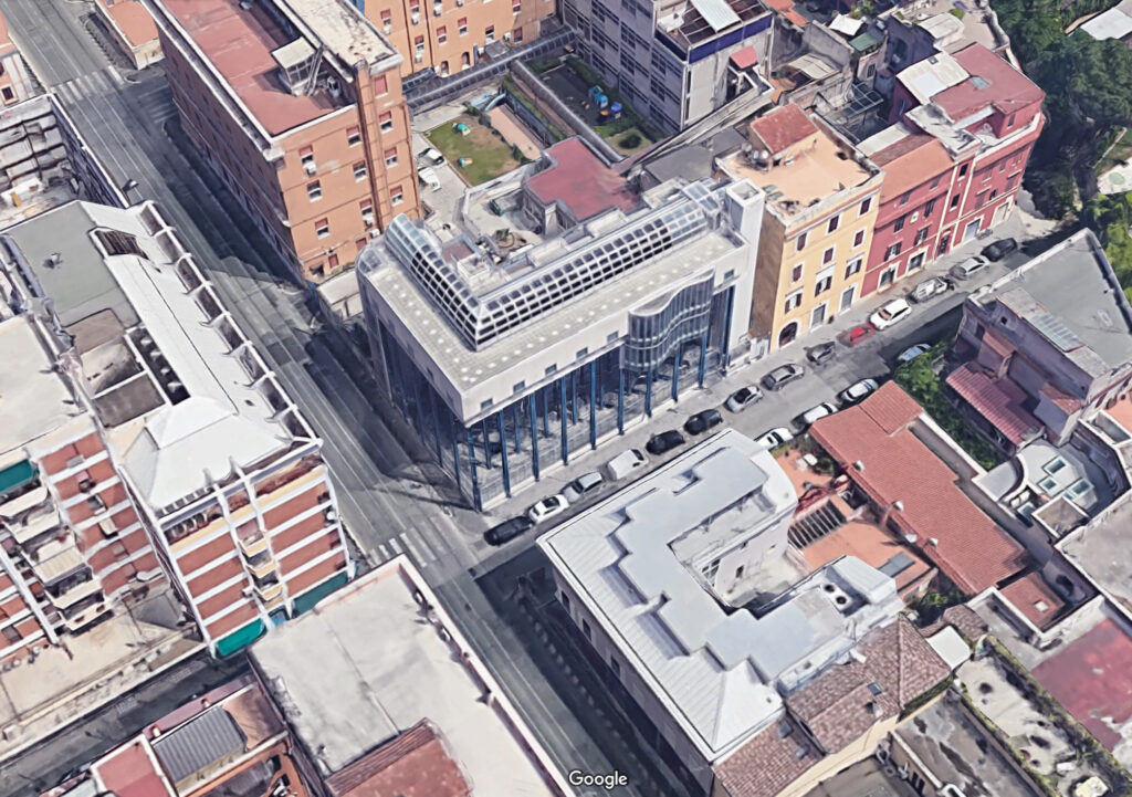 Centro InfoSapienza "Ragno blu" Foto aerea