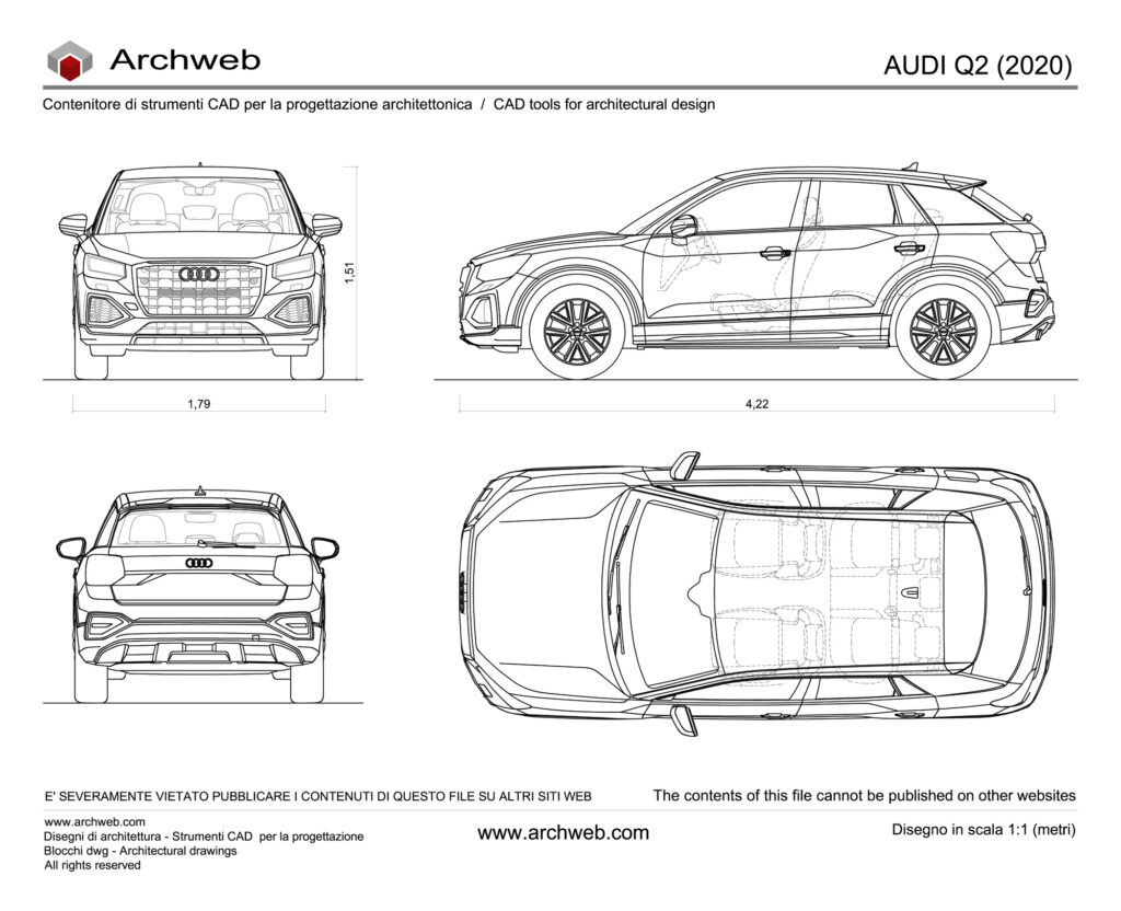 Audi Q2 2020 dwg Archweb