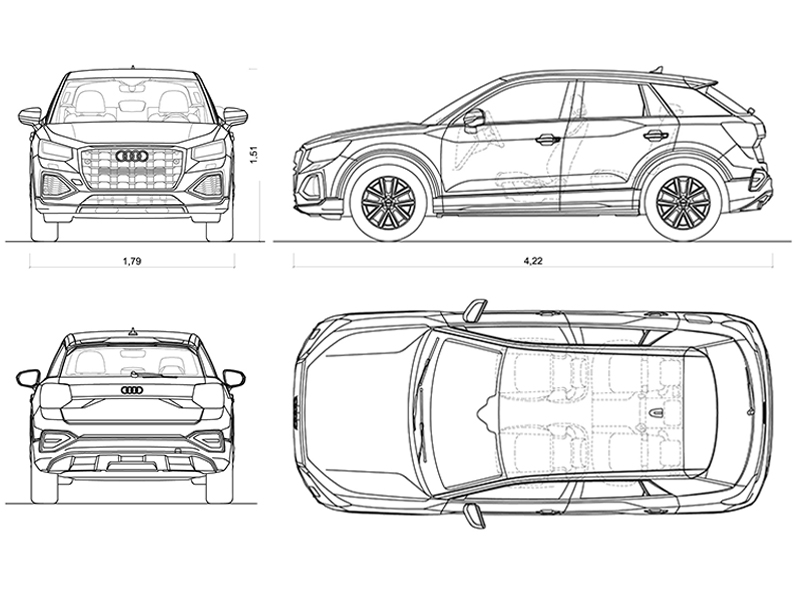 Audi Q2 2020 dwg Archweb