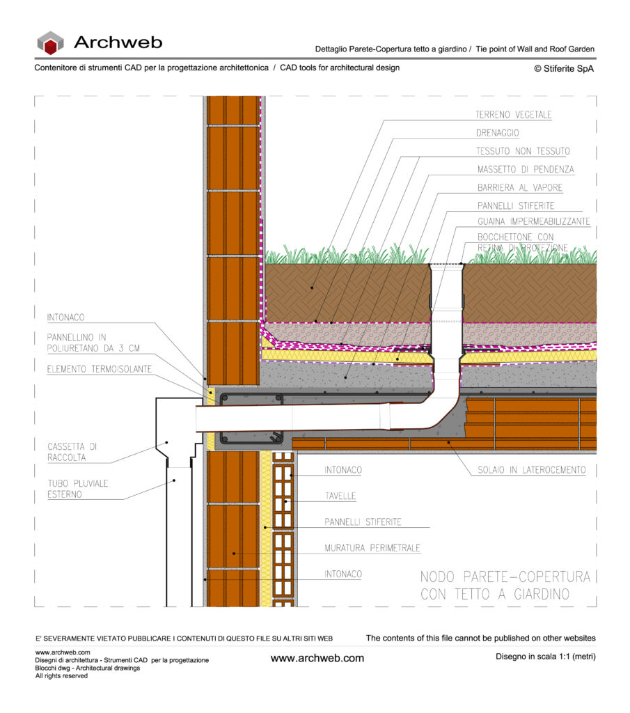 Copertura piana a giardino 02 dwg Archweb