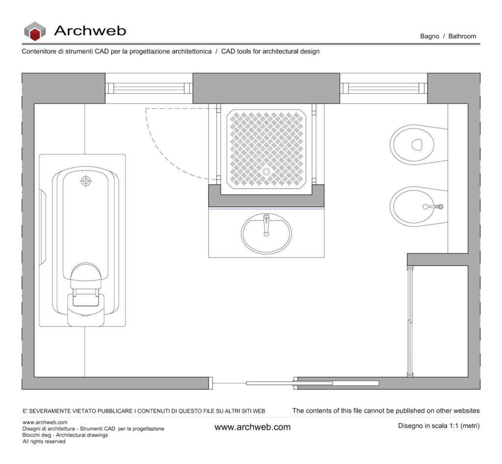 Bagno pianta 10 dwg Archweb