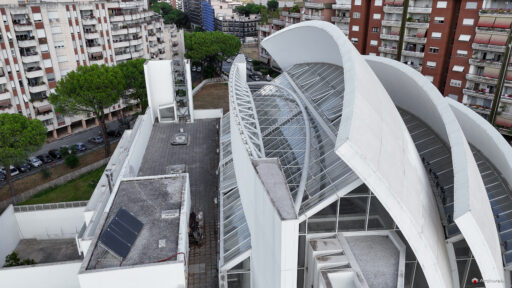 Chiesa di Dio Padre Misericordioso di Richard Meier fotografie con drone