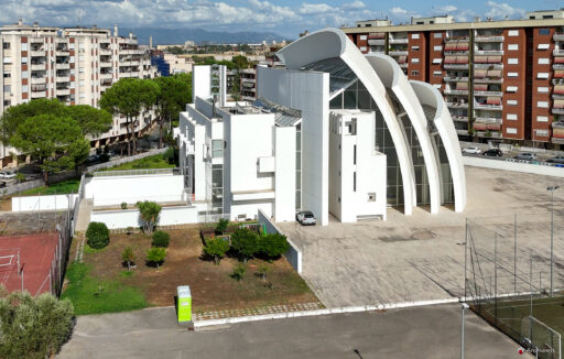 Chiesa di Dio Padre Misericordioso di Richard Meier fotografie con drone