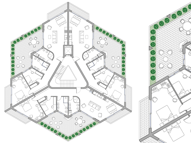 Palazzina residenziale 11 dwg Archweb