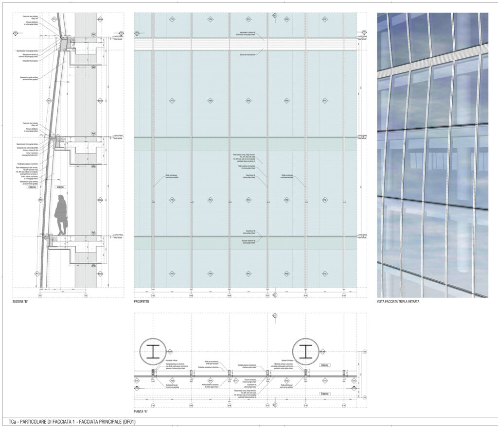 Torre Allianz CityLife a Milano particolare della facciata