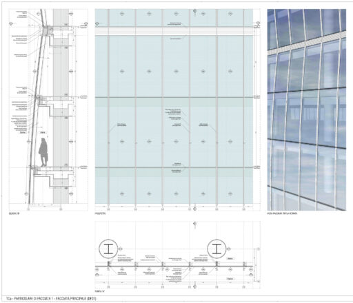 Torre Allianz CityLife a Milano particolare della facciata