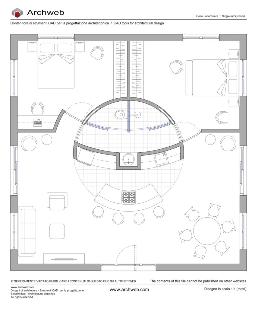Casa unifamiliare 10 dwg Archweb