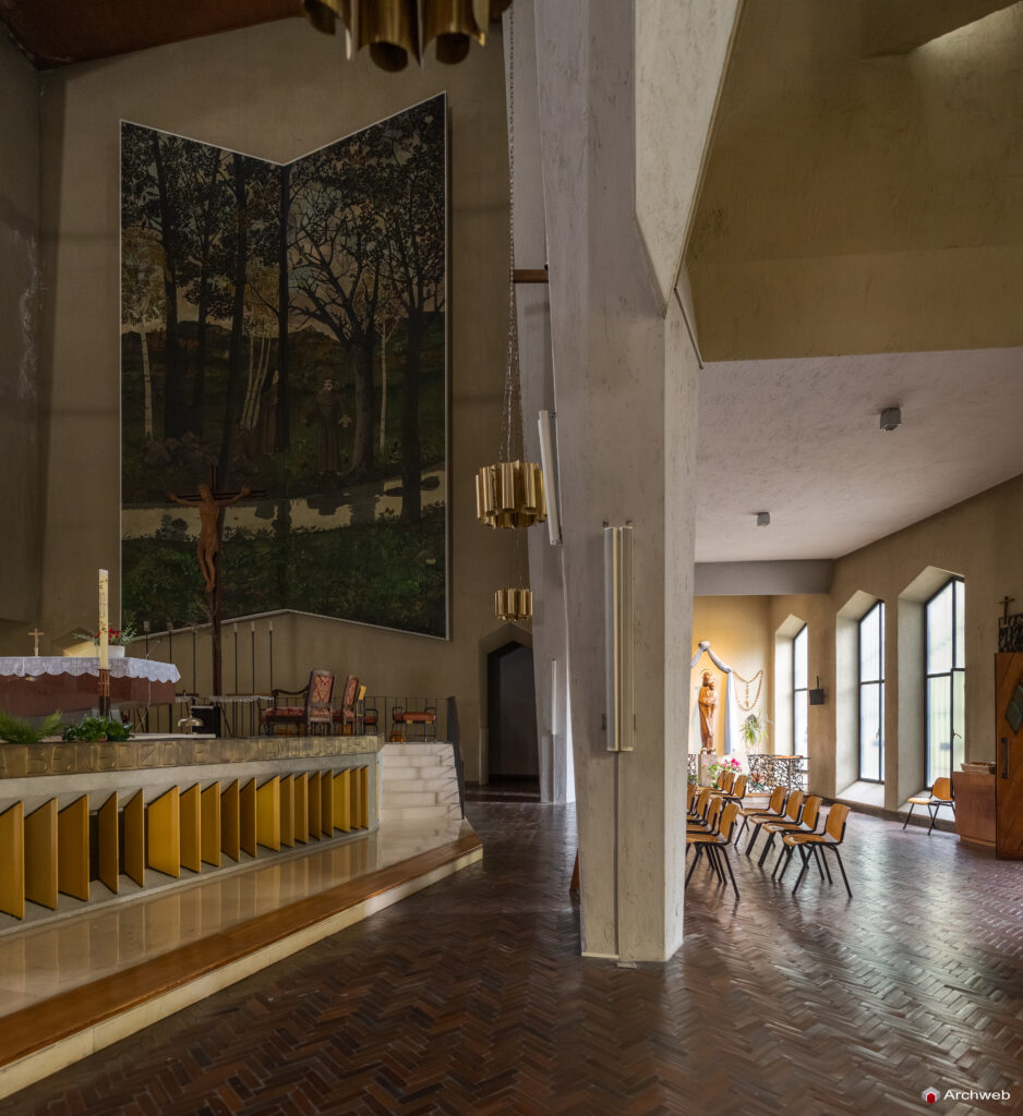 Chiesa di San Francesco d’Assisi al Fopponino a Milano. Fotografie. Progetto di Gio Ponti