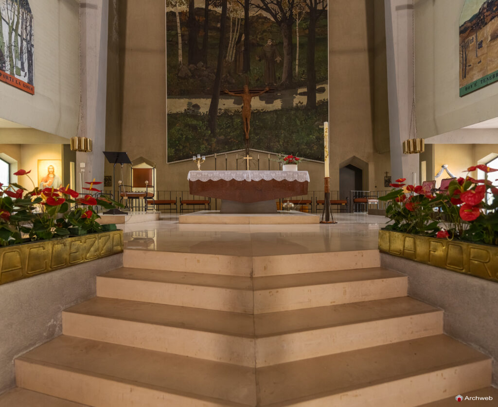 Chiesa di San Francesco d’Assisi al Fopponino a Milano. Fotografie. Progetto di Gio Ponti
