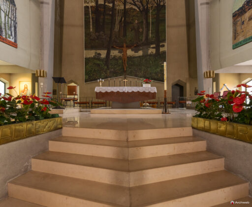 Chiesa di San Francesco d’Assisi al Fopponino a Milano. Fotografie. Progetto di Gio Ponti
