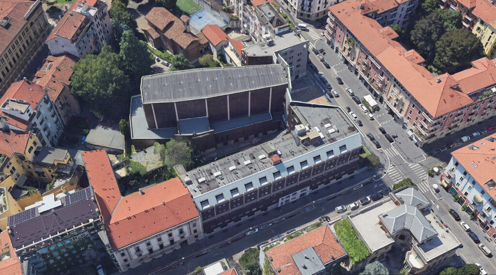 Chiesa di San Francesco d’Assisi al Fopponino a Milano. Aerial Maps
