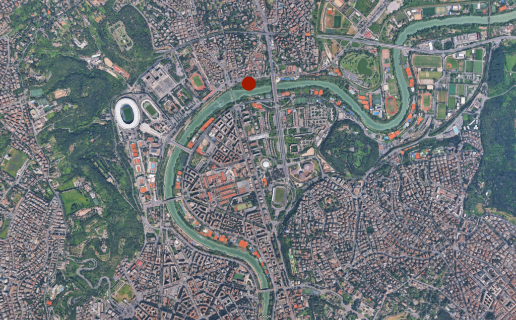 Parco d'affaccio fluviale Oasi di Ponte Milvio. Fotografie Archweb.com