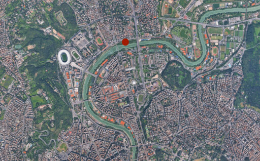 Parco d'affaccio fluviale Oasi di Ponte Milvio. Fotografie Archweb.com