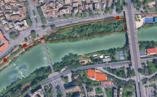 Parco d'affaccio fluviale Oasi di Ponte Milvio. Fotografie Archweb.com