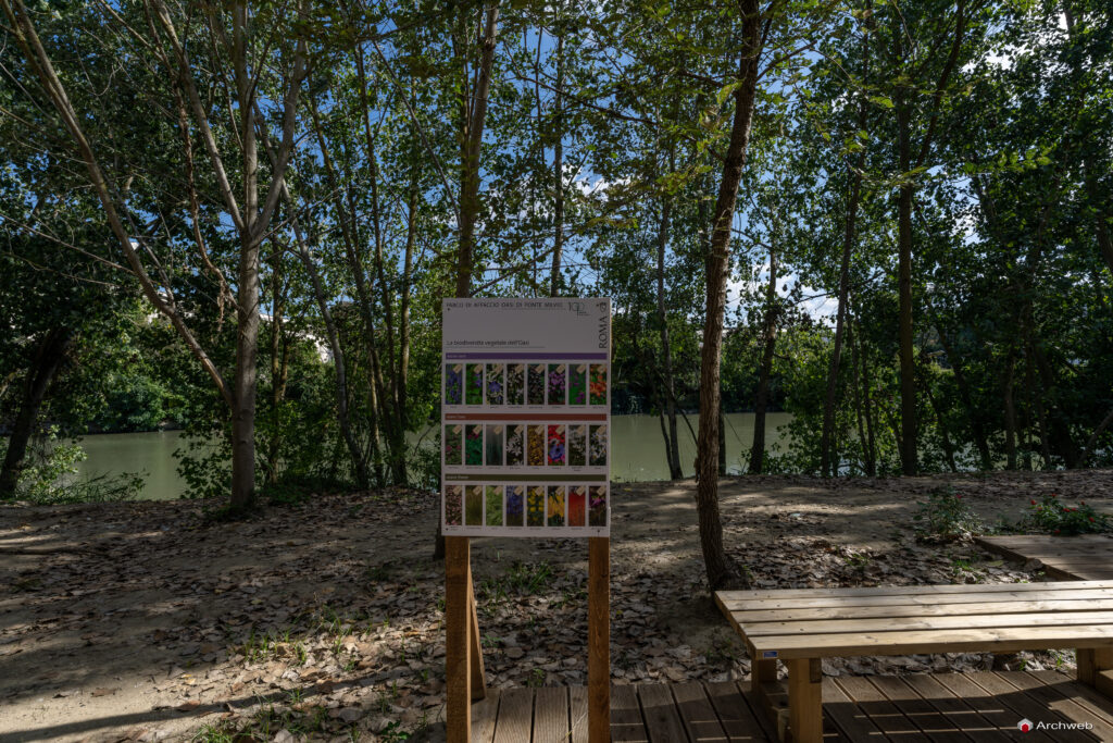 Parco d'affaccio fluviale Oasi di Ponte Milvio. Fotografie Archweb.com
