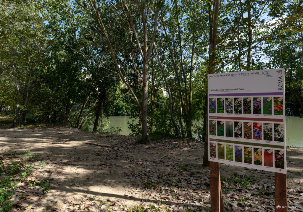 Parco d'affaccio fluviale Oasi di Ponte Milvio. Fotografie Archweb.com