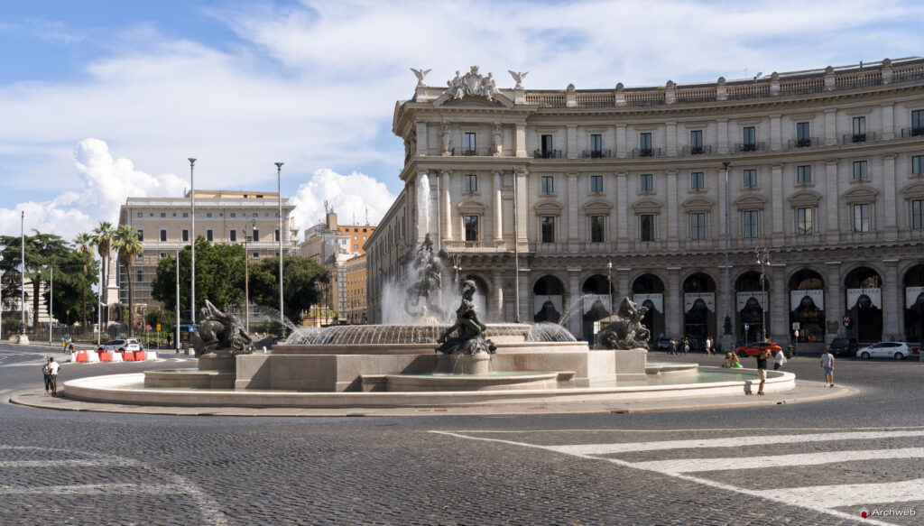 Fontana delle Naiadi a Piazza della Repubblica a Roma. Fotografie © M.S. Archweb.com