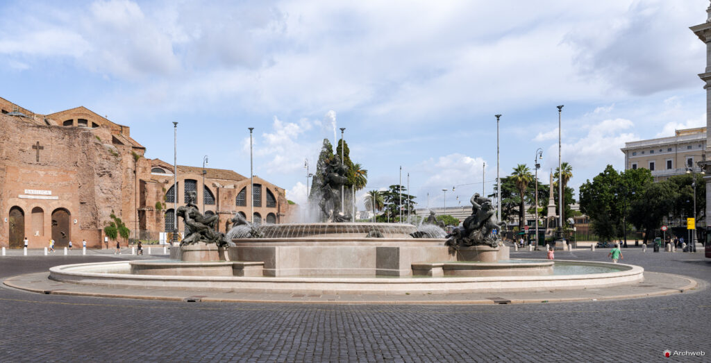 Fontana delle Naiadi a Piazza della Repubblica a Roma. Fotografie © M.S. Archweb.com