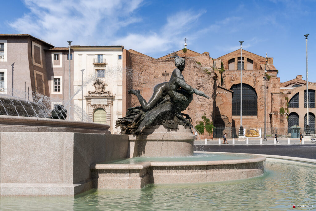 Fontana delle Naiadi a Piazza della Repubblica a Roma. Fotografie © M.S. Archweb.com