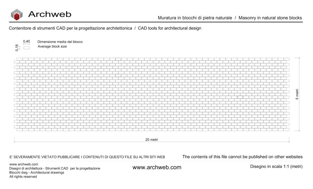 Muratura blocchi pietra 01 dwg Archweb